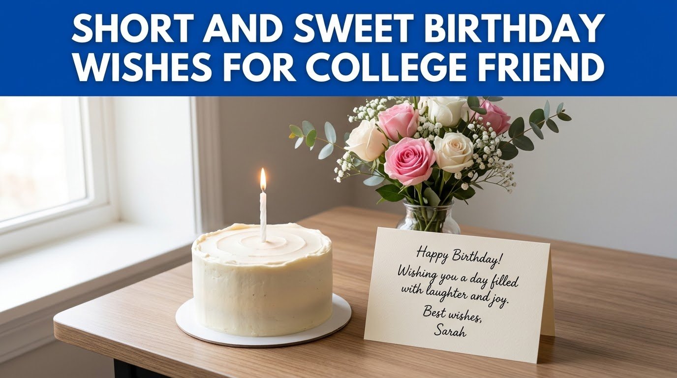 Short and Sweet Birthday Wishes for College Friend