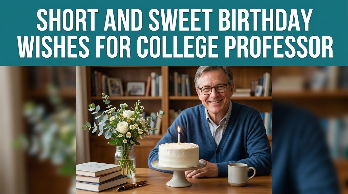 Short and Sweet Birthday Wishes for College Professor