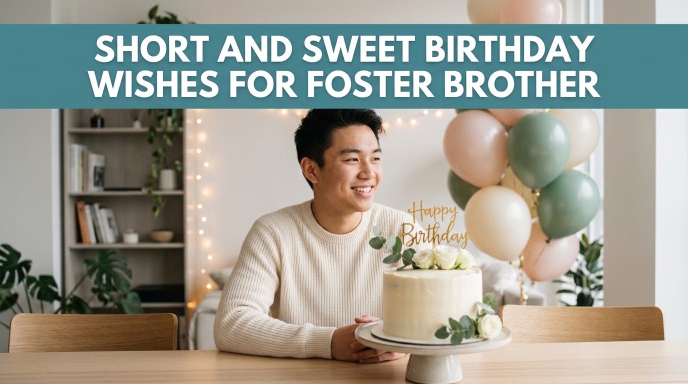 Short and Sweet Birthday Wishes for Foster Brother
