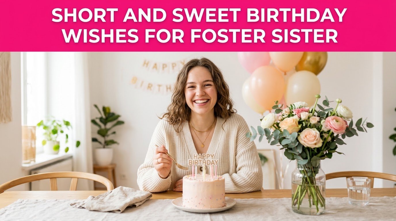 Short and Sweet Birthday Wishes for Foster Sister