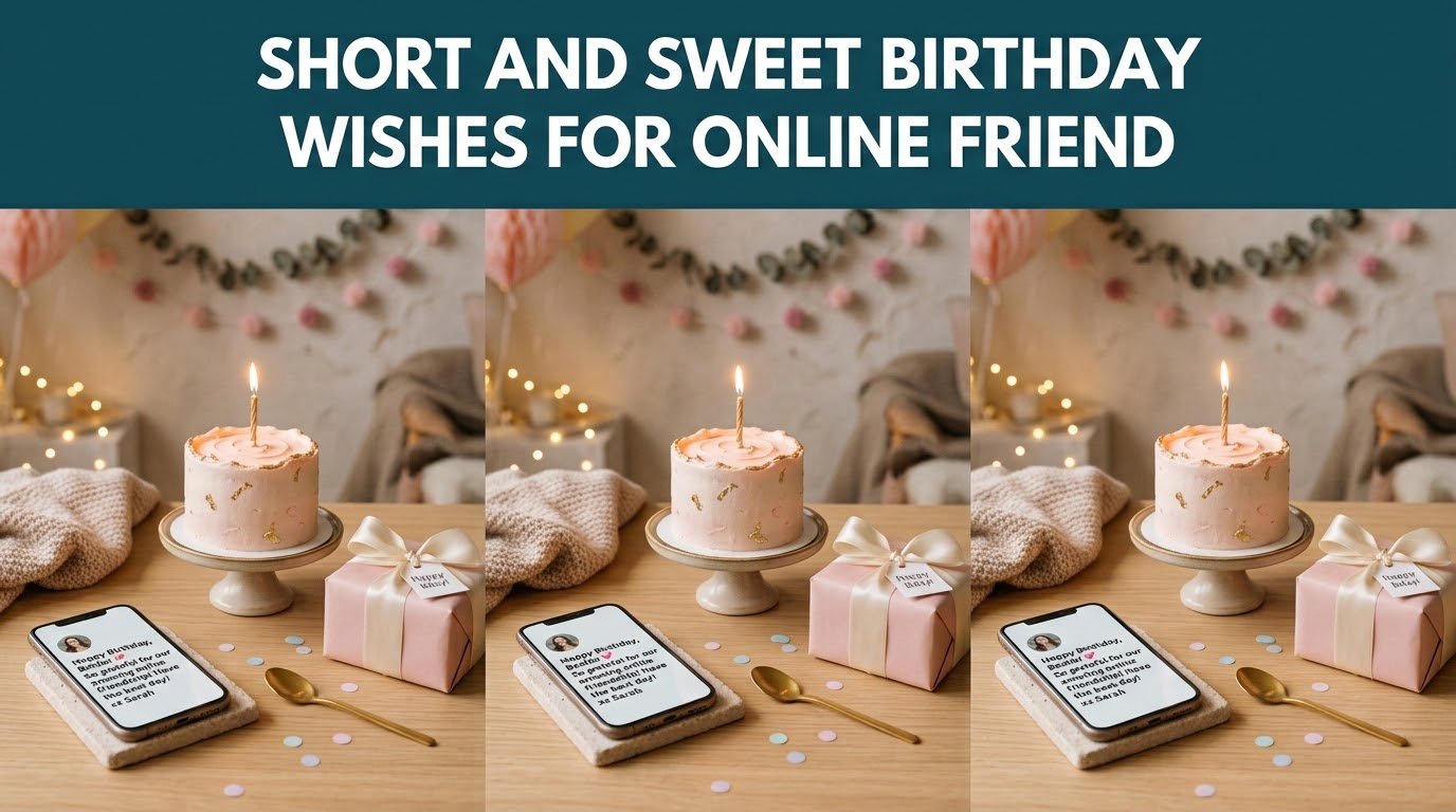 Short and Sweet Birthday Wishes for Online Friend