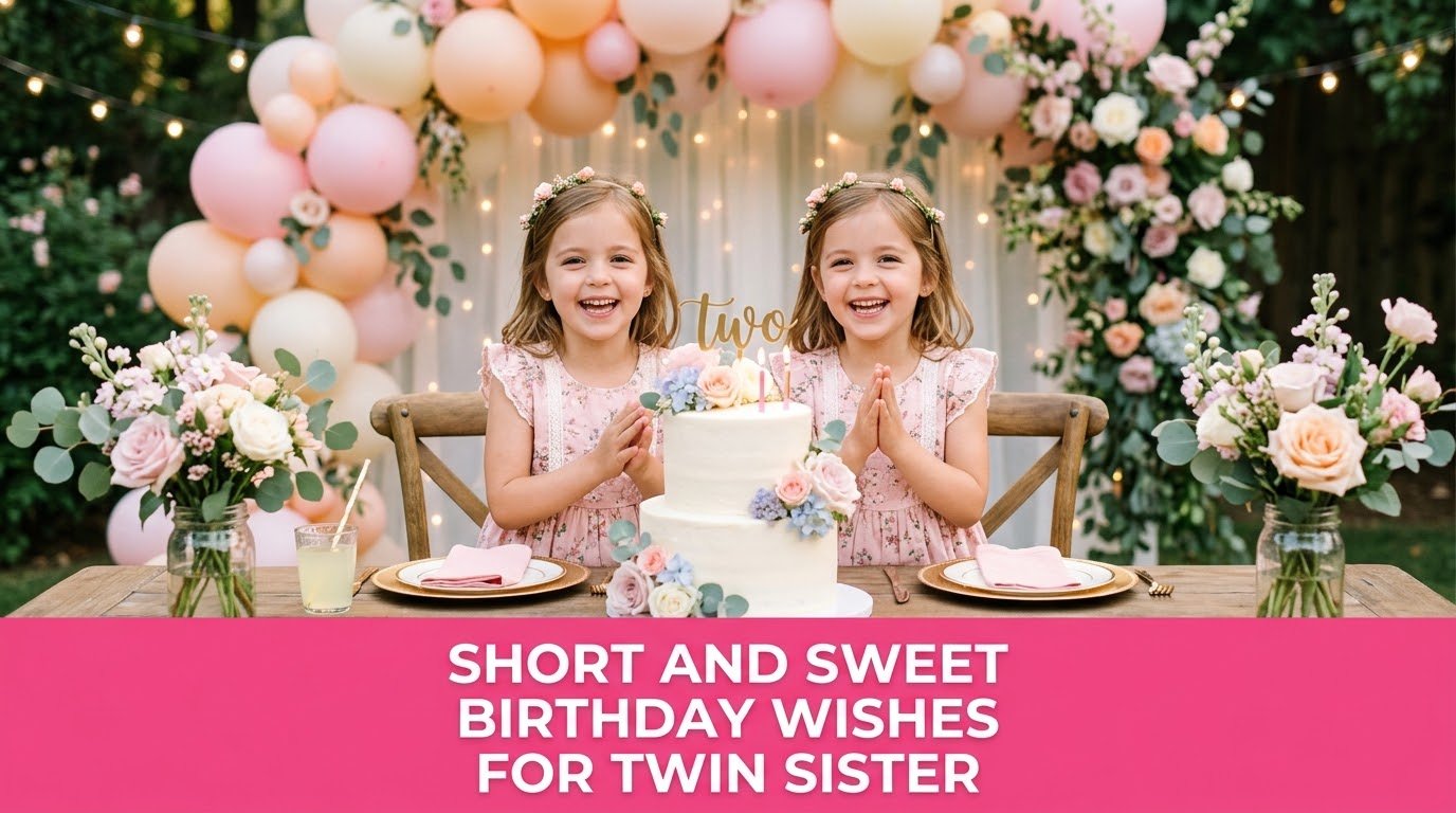 Short and Sweet Birthday Wishes for Twin Sister