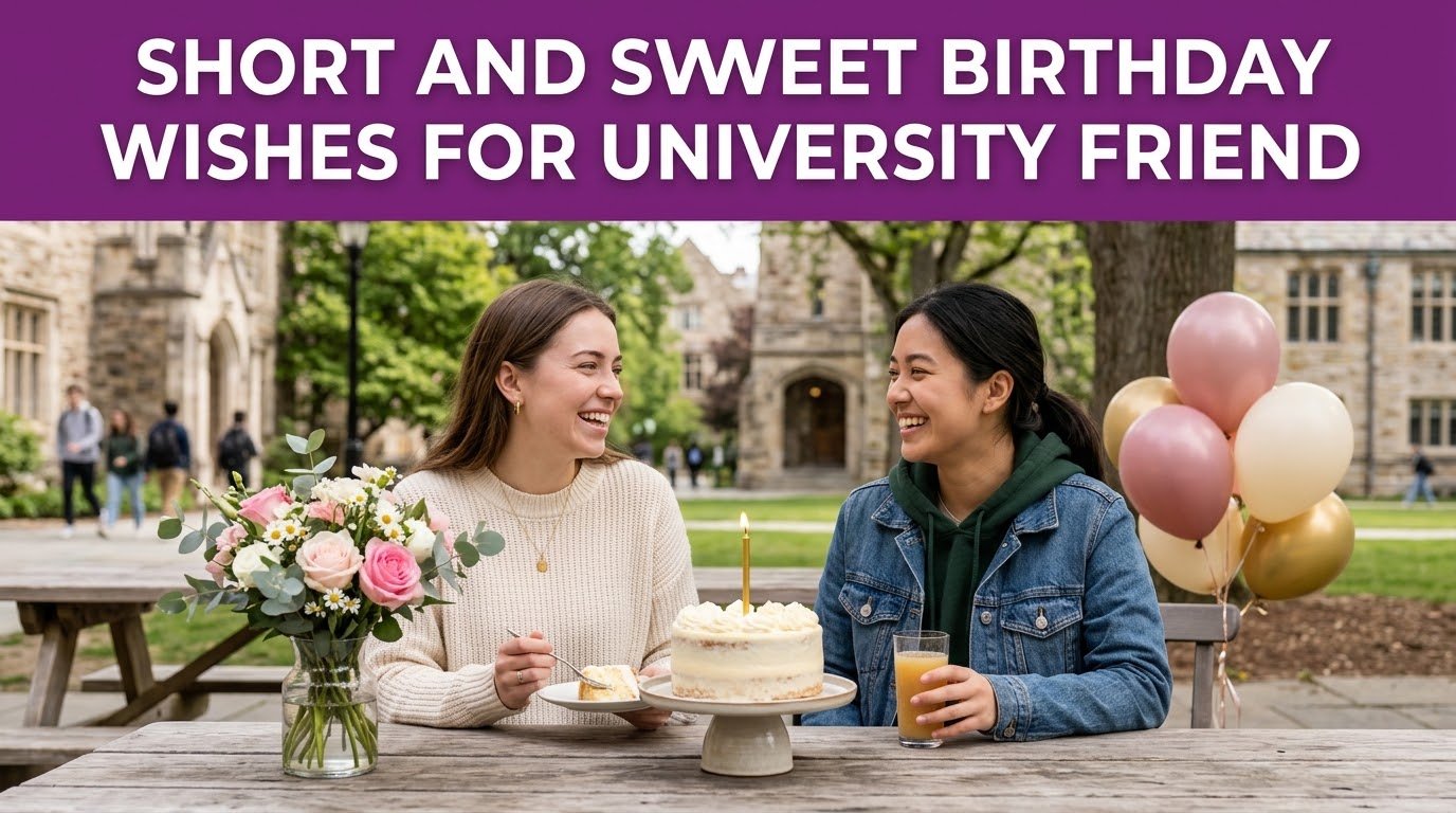 Short and Sweet Birthday Wishes for University Friend