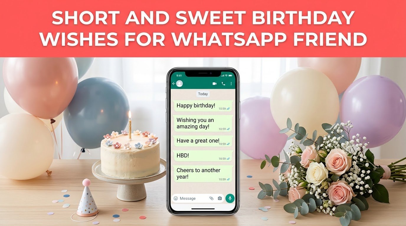 Short and Sweet Birthday Wishes for WhatsApp Friend