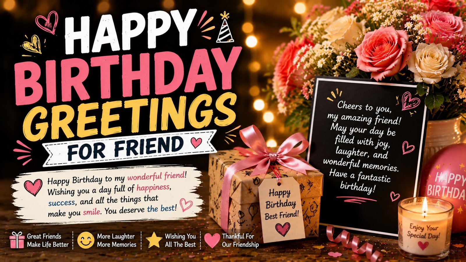 Happy Birthday Greetings for Friend